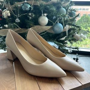 Marc Fisher natural pumps with chunky hell, size 11.